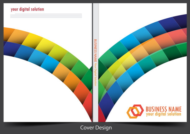 年度报告封面业务设计图片下载