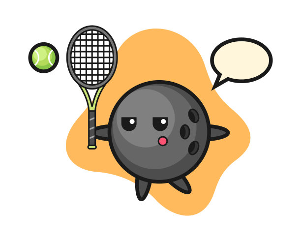 保龄球卡通作为一个网球运动员图片下载