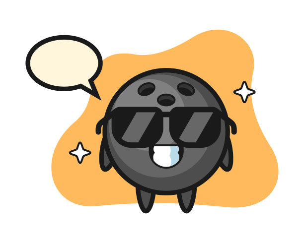 保龄球卡通与酷的姿态图片下载