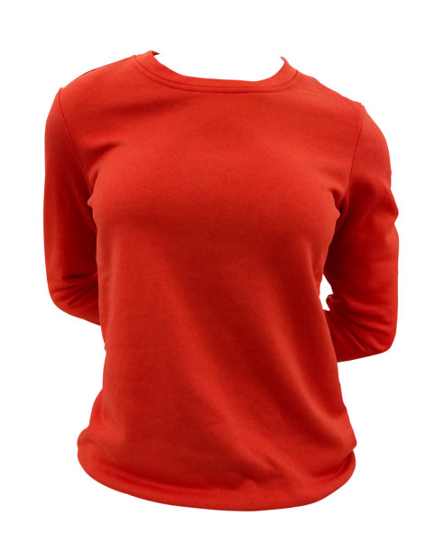 红色基本休闲女子运动衫图片下载