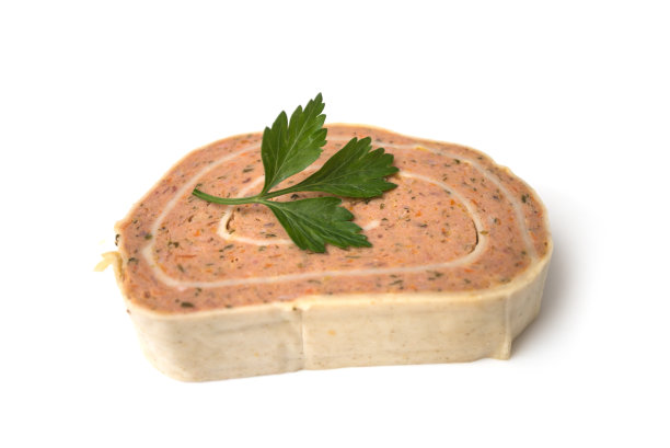 白色背景上的传统Fleischschnacka图片下载