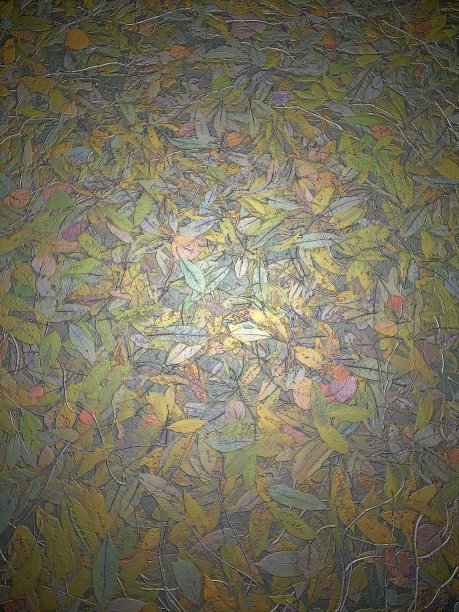 有压花叶子的金属板图片下载