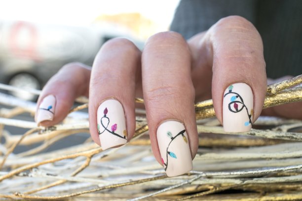 圣诞灯钉艺术设计图片下载