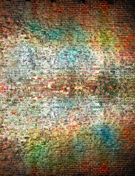 旧红砖背景图片下载