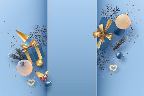 圣诞节和新年的横幅图片下载