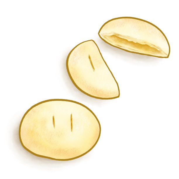 台湾太阳蛋糕糕点面包房等距图标光栅插图图片下载