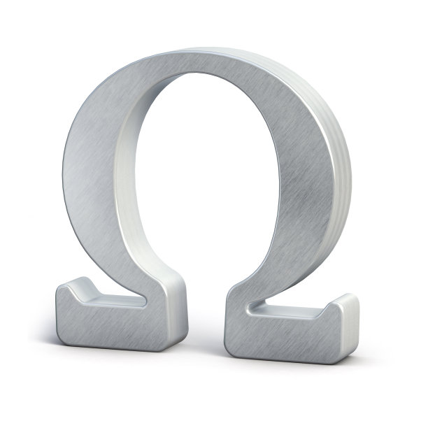 欧米茄银制的。3 d希腊字母。3 d演示。图片下载