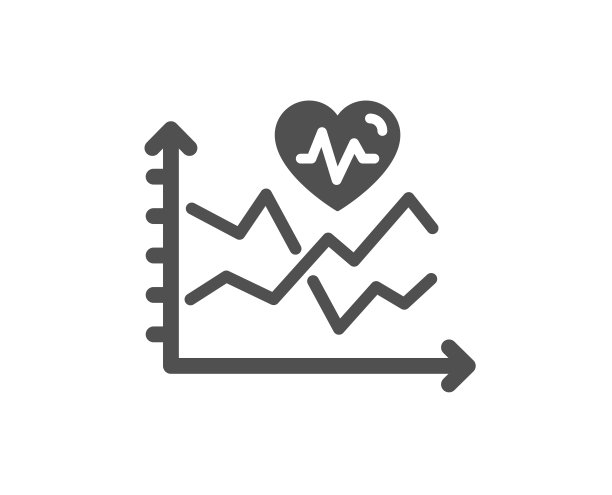 有氧训练图表图标。脂肪燃烧统计符号。向量图片下载