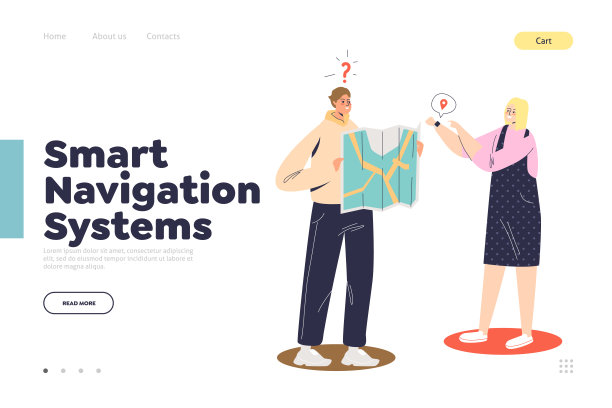 智能导航系统登陆页与夫妇使用地图gps应用在智能手表图片下载