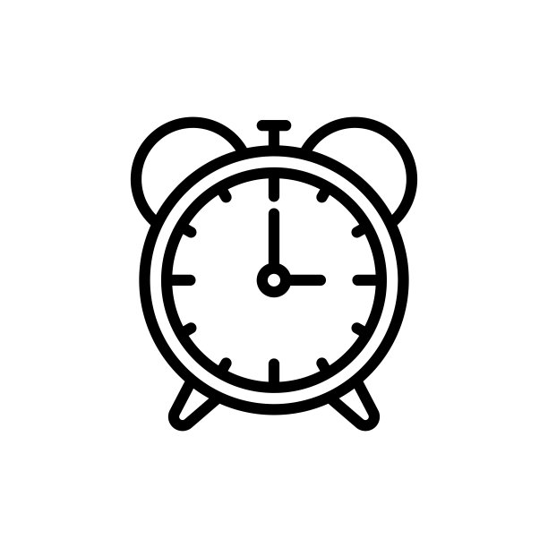 闹钟图标矢量图设计图片下载