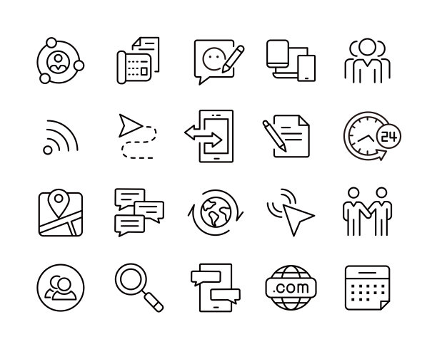 联系线图标-矢量图标风格图片下载