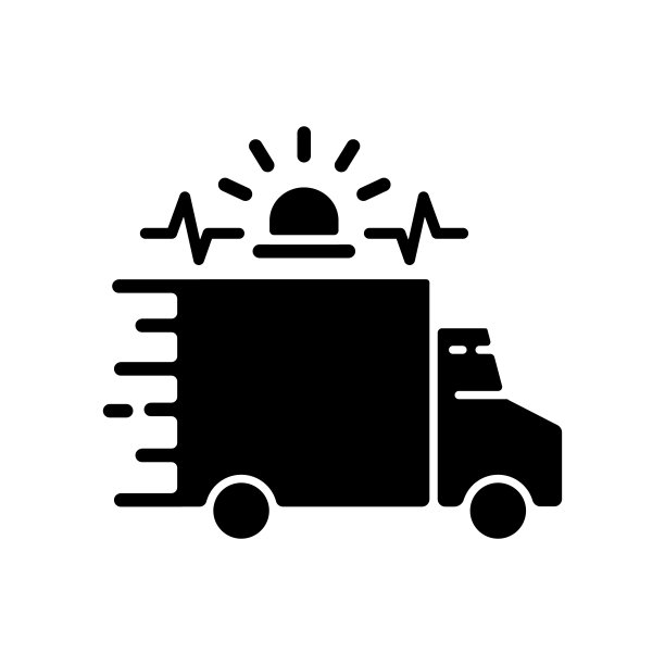 紧急黑色字形图标图片下载