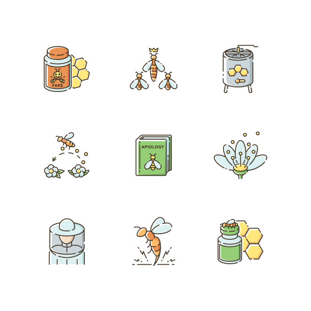 养蜂业RGB颜色图标设置图片下载