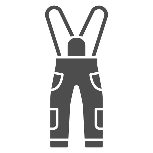 连衣裤固体图标，世界滑雪板日概念，运动裤标志在白色背景，滑雪裤图标在移动概念和网页设计的象形风格。矢量图形。图片下载