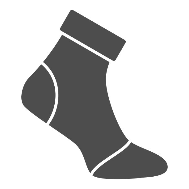 绝缘袜子固体图标，世界滑雪板日概念，在白色背景上的滑雪服标志，在移动概念和网页设计的图形风格的滑雪保护袜子图标。矢量图形。图片下载