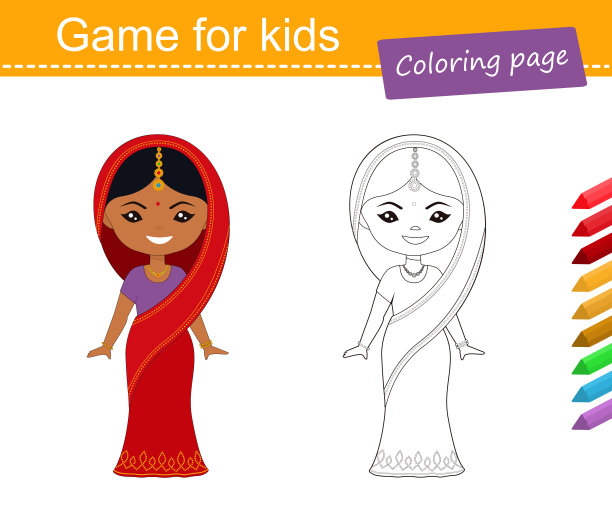 着色页面。儿童教育游戏。平的卡通风格。已经图片下载