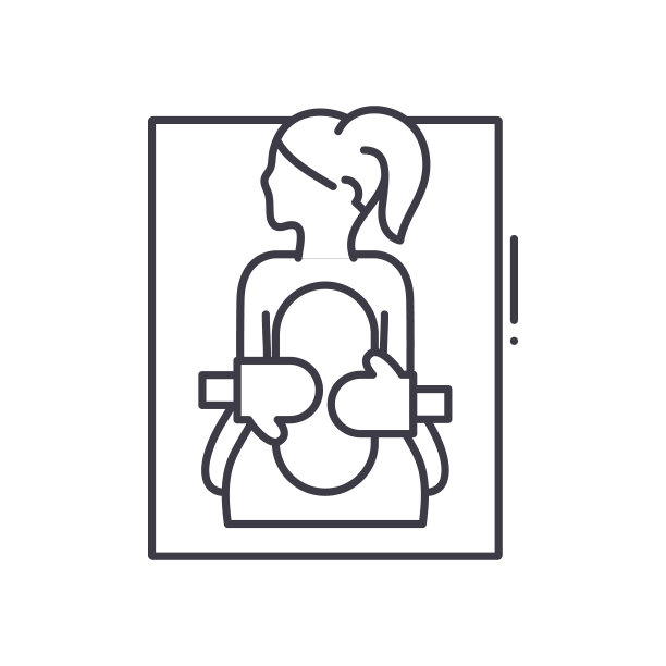 哈曼图标，线性隔离插图，细线矢量，网页设计标志，轮廓概念符号与可编辑笔画在白色背景。图片下载