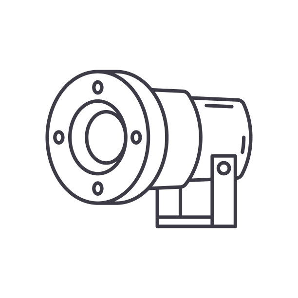 车头灯图标，线性孤立的插图，细线矢量，网页设计标志，轮廓概念符号与可编辑的笔触在白色的背景。图片下载