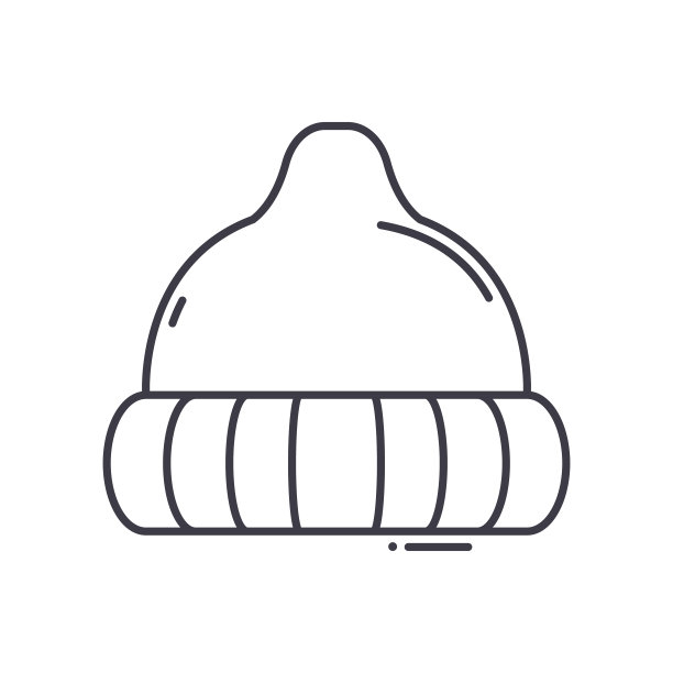 嘻哈帽图标，线性孤立的插图，细线矢量，网页设计标志，轮廓概念符号与可编辑的白色背景笔触。图片下载