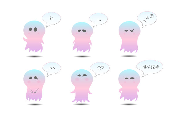 万圣节可爱的幽灵角色图片下载