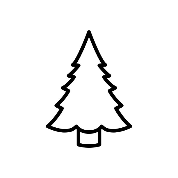 云杉图标矢量插图设计图片下载