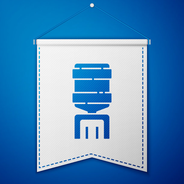 蓝色水冷却器的办公室和家庭图标图片下载