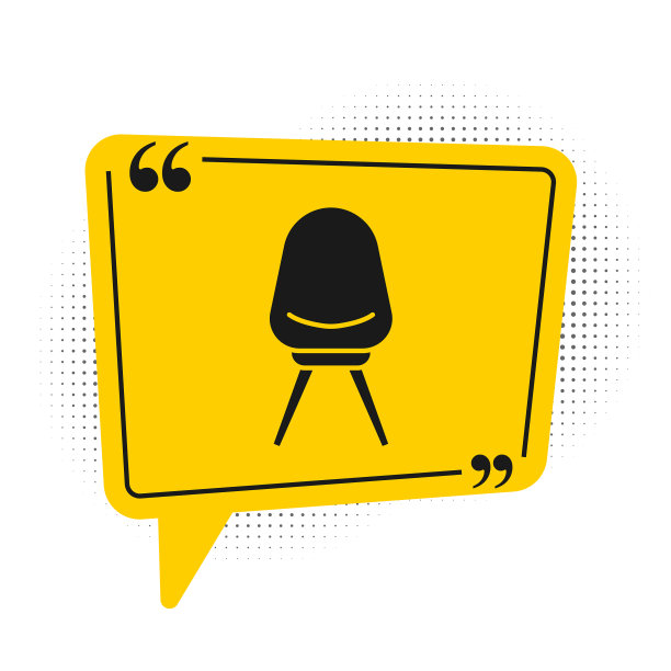 黑色办公椅图标孤立在白色上图片下载