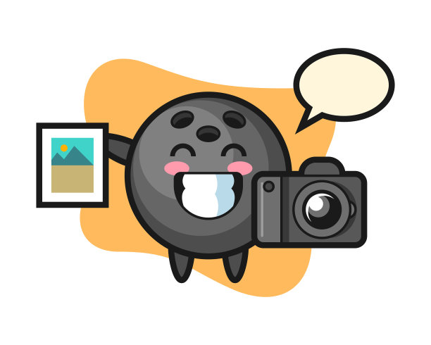 保龄球卡通作为摄影师图片下载