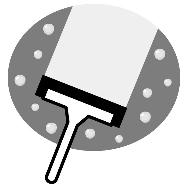 用雨刷或湿纸巾擦拭玻璃上的水滴图片下载