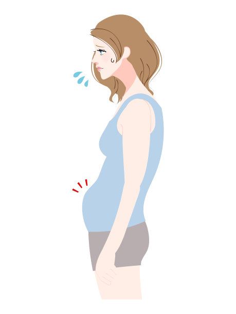 女性弯腰驼背的身体症状和担忧图片下载