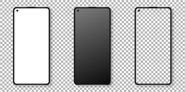 逼真的智能手机显示模型集图片下载