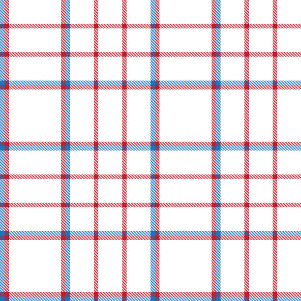 红色和海军格子呢无缝图案图片下载