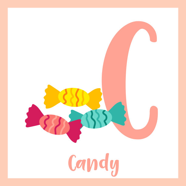 字母c词汇糖果图片下载