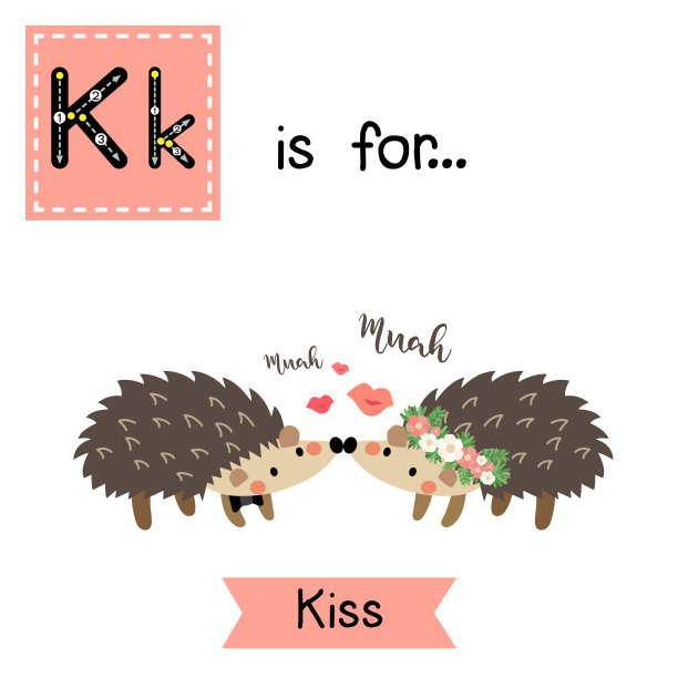 字母k描摹吻图片下载