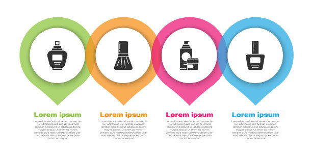 设置香水，化妆刷或乳液图片下载