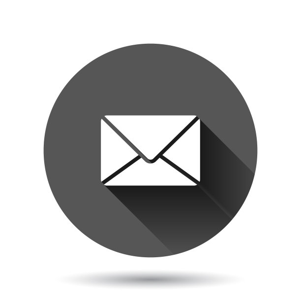 电子邮件消息图标在扁平样式的邮件文档上图片下载