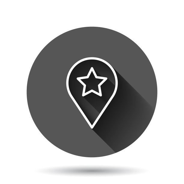 地图大头针图标在平面风格的GPS导航上图片下载