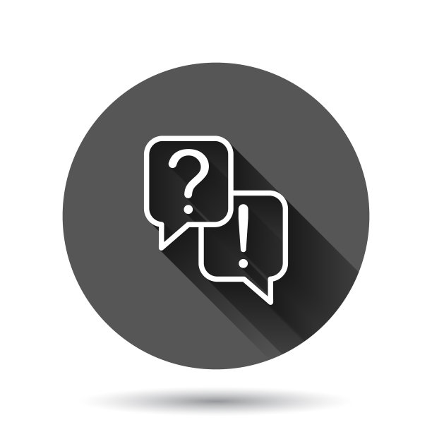 问题和回答图标在平面风格的对话框图片下载