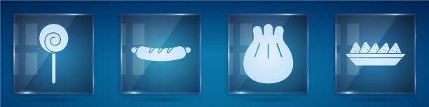 把棒棒糖热狗三明治放在切块上图片下载