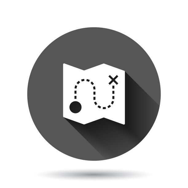 地图大头针图标在平面风格的GPS导航上图片下载