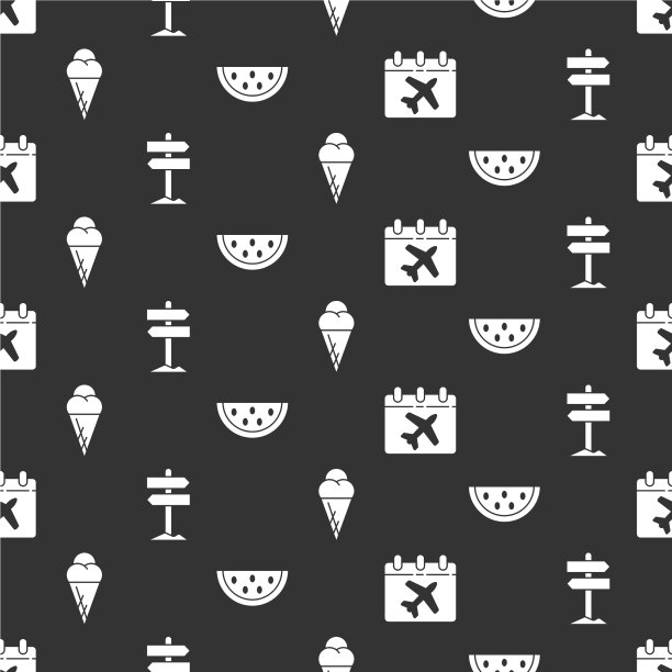 设置日历和飞机道路交通路标图片下载