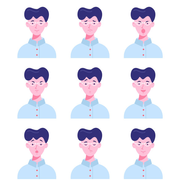 让男性角色拥有不同的情感图片下载