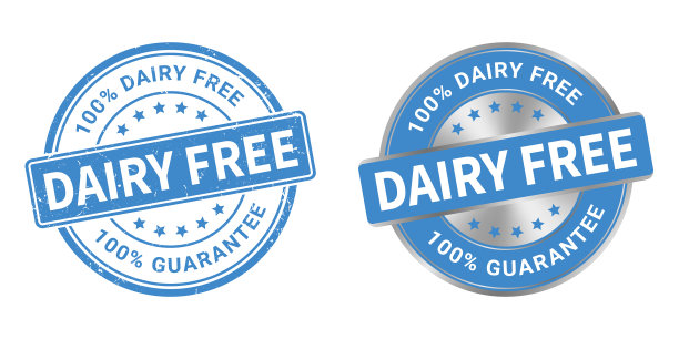 垃圾邮票和银标签乳制品免费图片下载