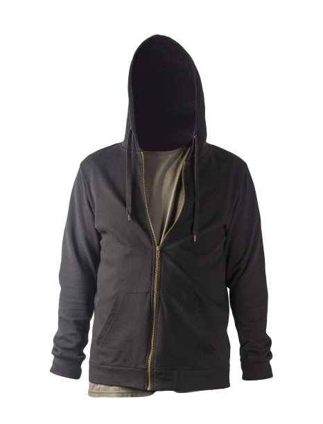 运动衫与铁拉链与帽衫和t恤孤立的白色背景。运动风格图片下载