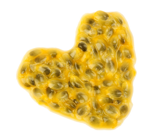 百香果种子孤立在白色背景上。maracuya。前视图。平躺图片下载