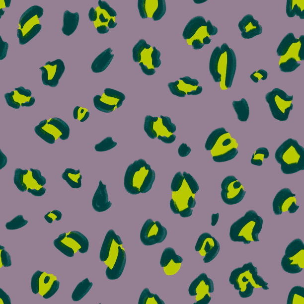 手绘的黄色和深蓝色动物，斑纹无缝图案在粉红色的背景。印刷，包装，护照，文具，封面，壁纸设计。图片下载