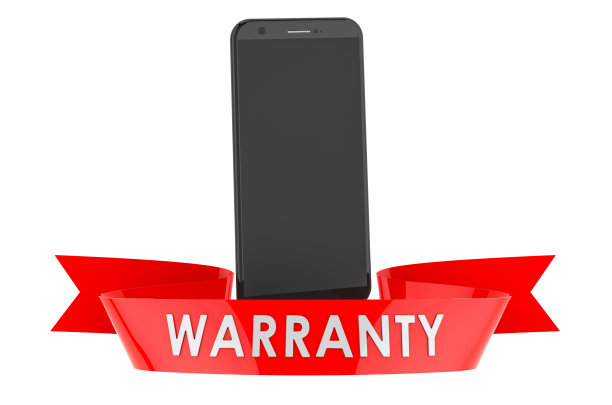 智能手机保修概念。3D渲染孤立的白色背景图片下载