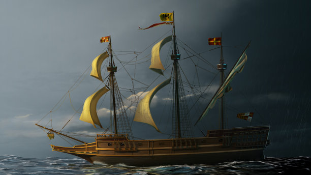 惊心动魄的大海上的帆船图片下载