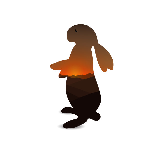 轮廓的兔子图片下载