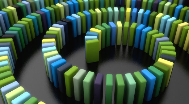 3d渲染多米诺效应下降图片下载